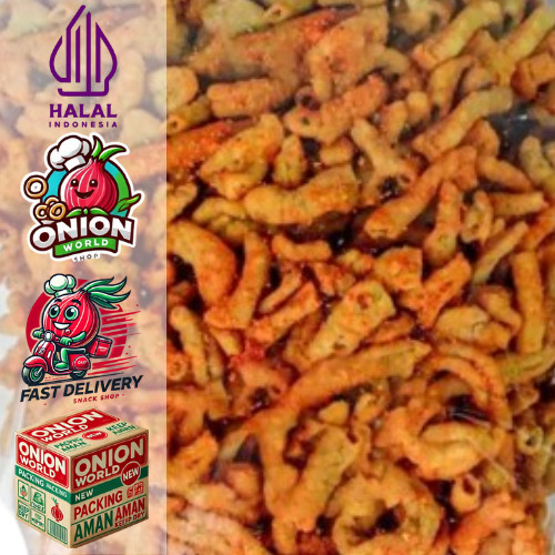 

UWD KERIPIK USUS BALADO 500g Keripik Usus Crispy Usus Kering Usus Crispy Kriuk Cemilan Pedas