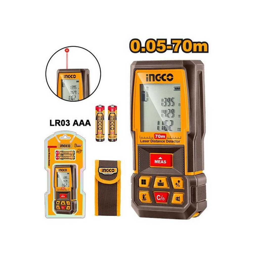 Meteran Laser Detektor Jarak Laser INGCO HLDD0708 Laser distance detector