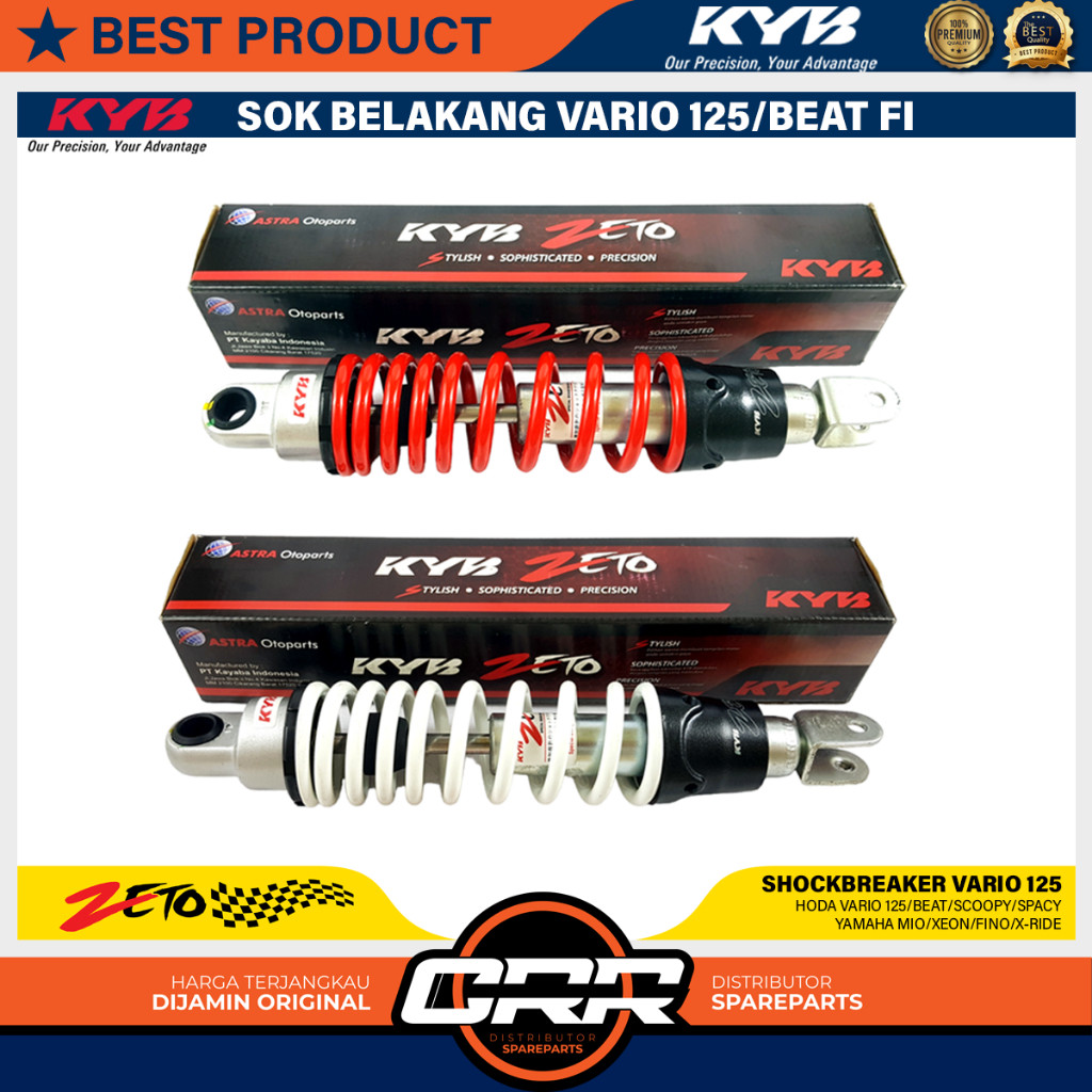 Shockbreaker Sok Belakang Kayaba Zeto Honda Vario Beat Scoopy Spacy Yamaha Mio/Smile/soul Xeon Fino 