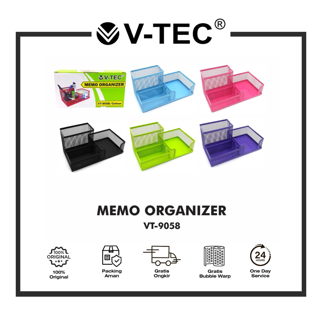 

V-TEC MEMO ORGANIZER VT-9058 WARNA / HITAM PCS