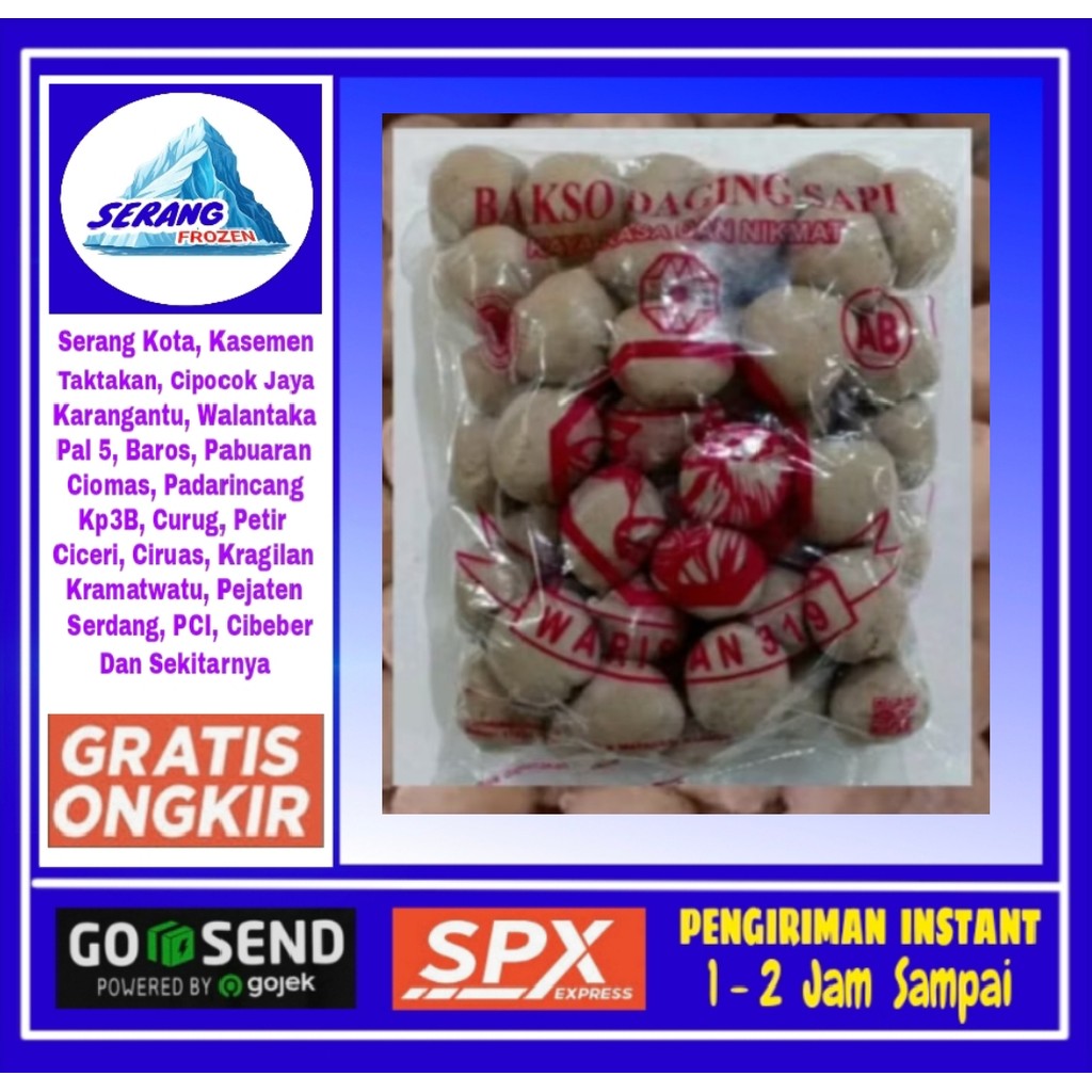 

Bakso Warisan 700gr, Baso Warisan, Serang Frozen