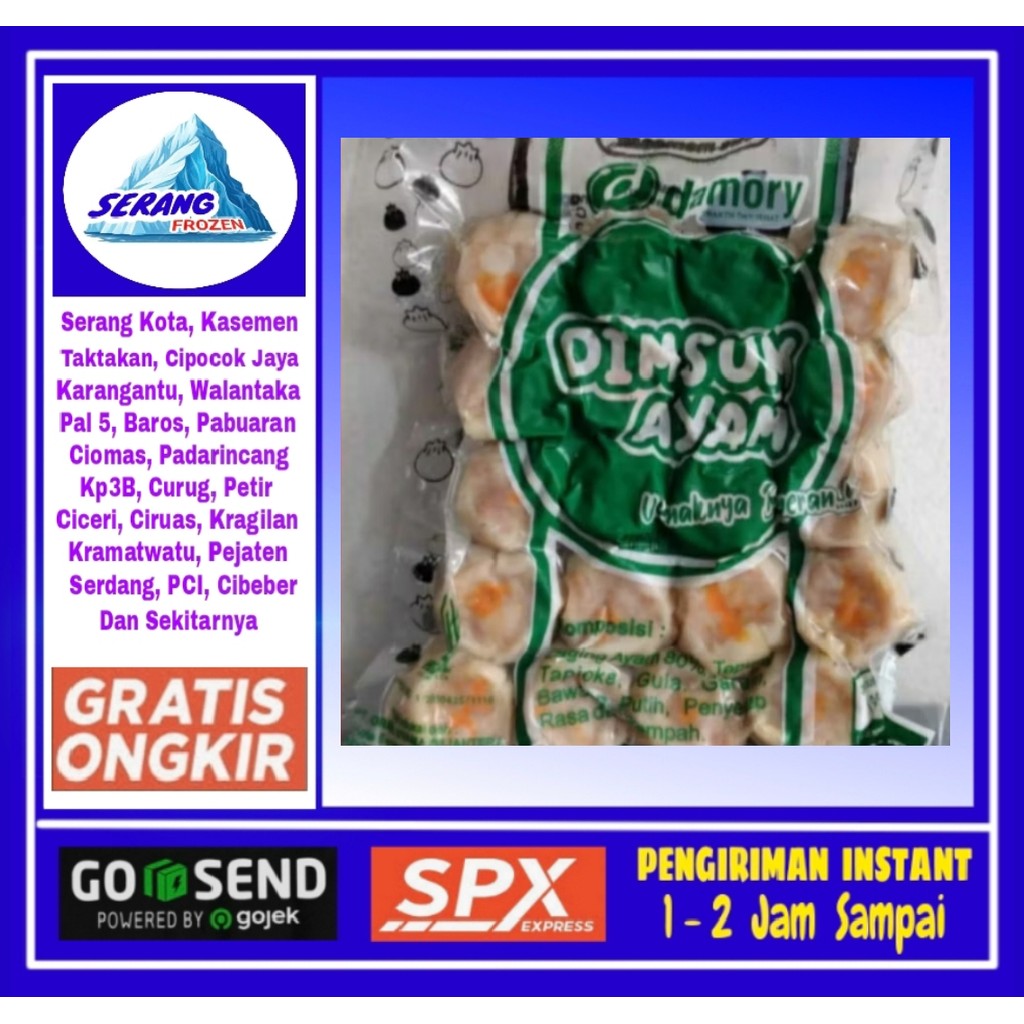 

Dimsum Ayam Damory 500g, 20 Pcs, Dimsam, Serang Frozen