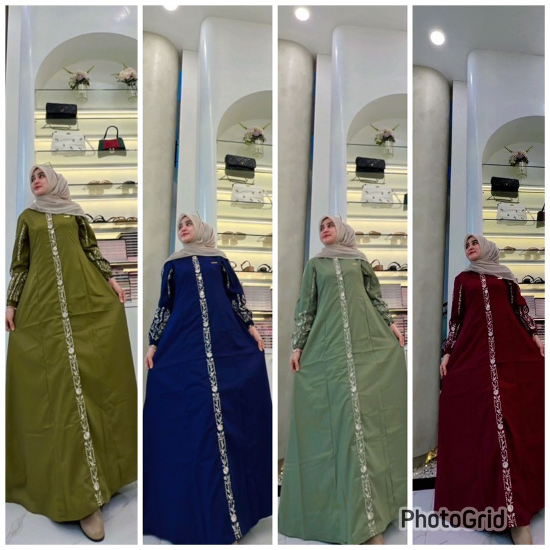 Gamis Bordir Aceh Kekinian Bahan Ternyaman Motif Cantik