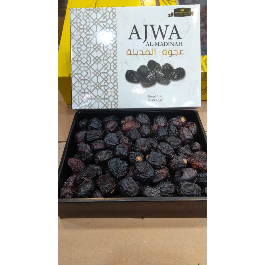 

Kurma Ajwa Premium 1kg Kurma Nabi Asli Madinah Oleh Oleh Haji dan Umroh