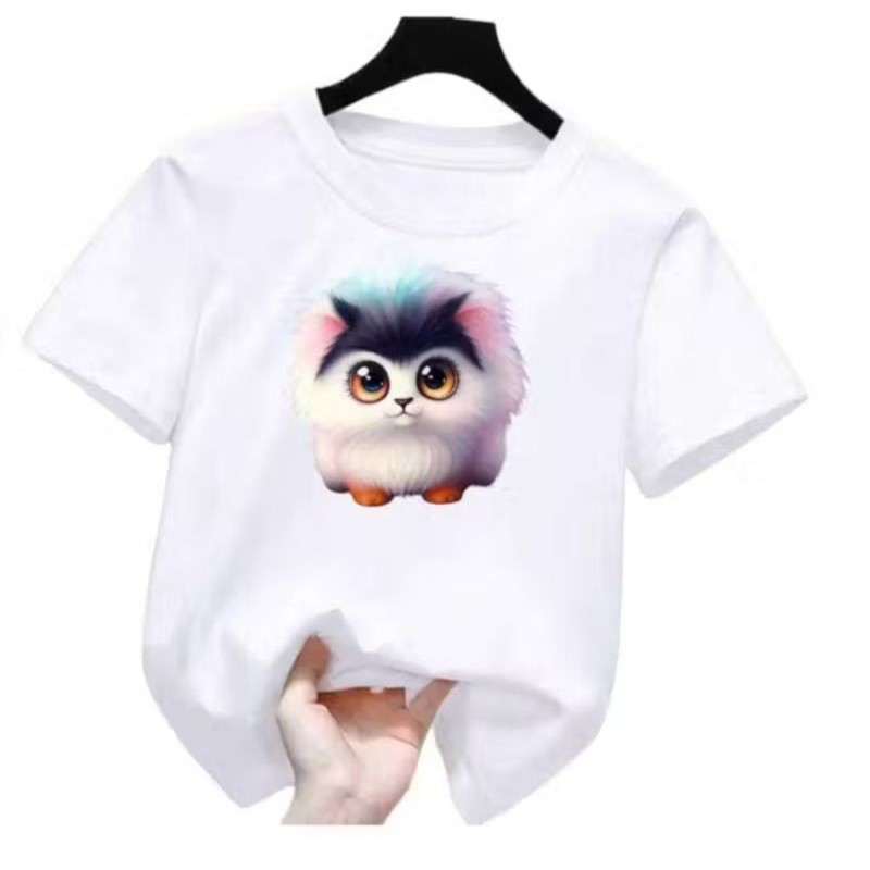 Kaos Anak Cowok Cewek Motif Burung Hantu Oblong Anak 2-10 Th