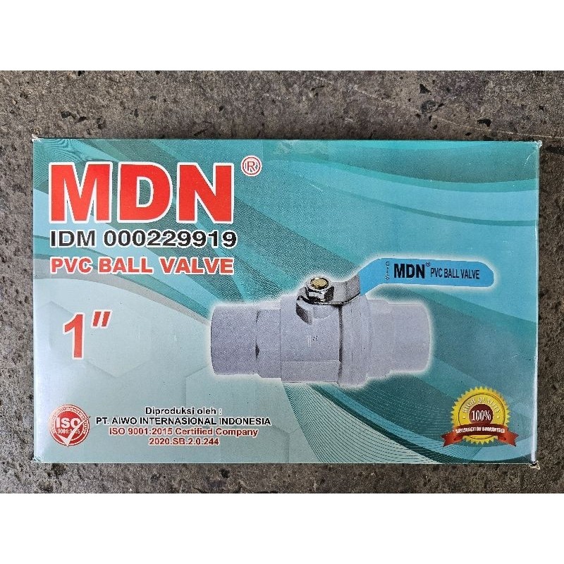 SHAFFSHOP StopKran Ball Valve PVC Gagang Besi MDN 1inch (Per Lusin)