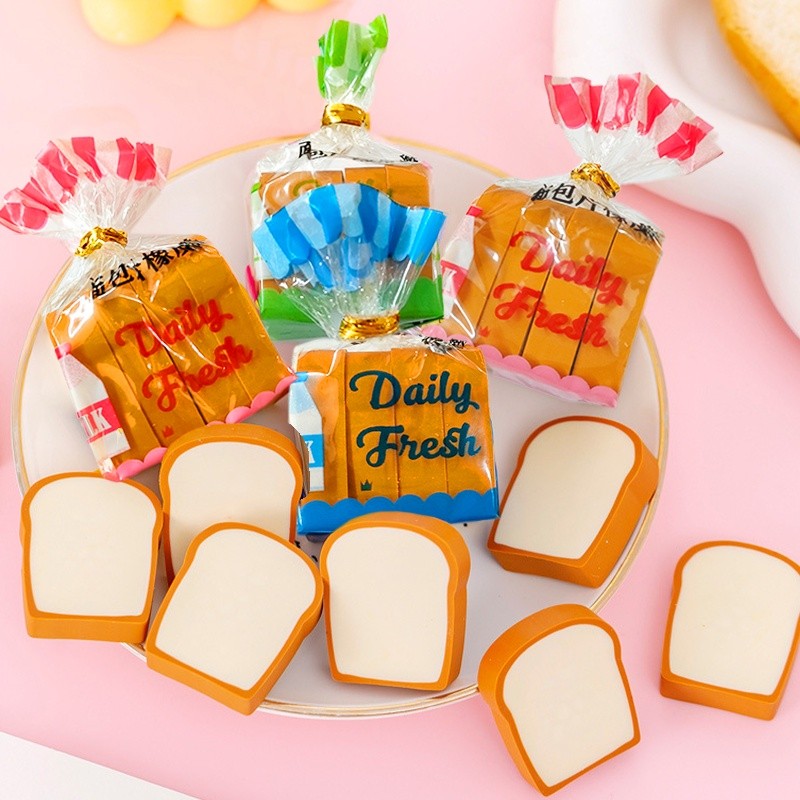 

Penghapus Pensil Karakter Roti Toast Bread Eraser 843