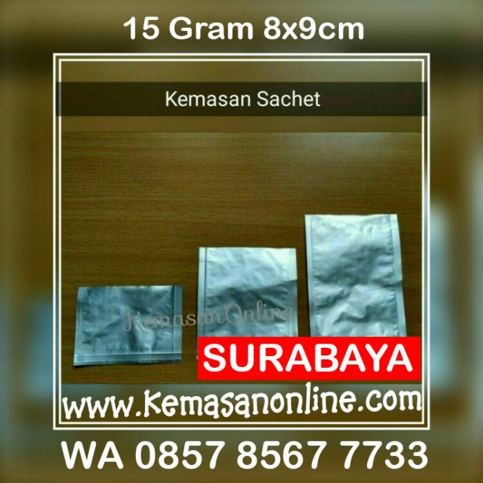 

Kemasan sachet Foil / Silver Kopi Bubuk, Sambal, Bawang Goreng 15gr Original