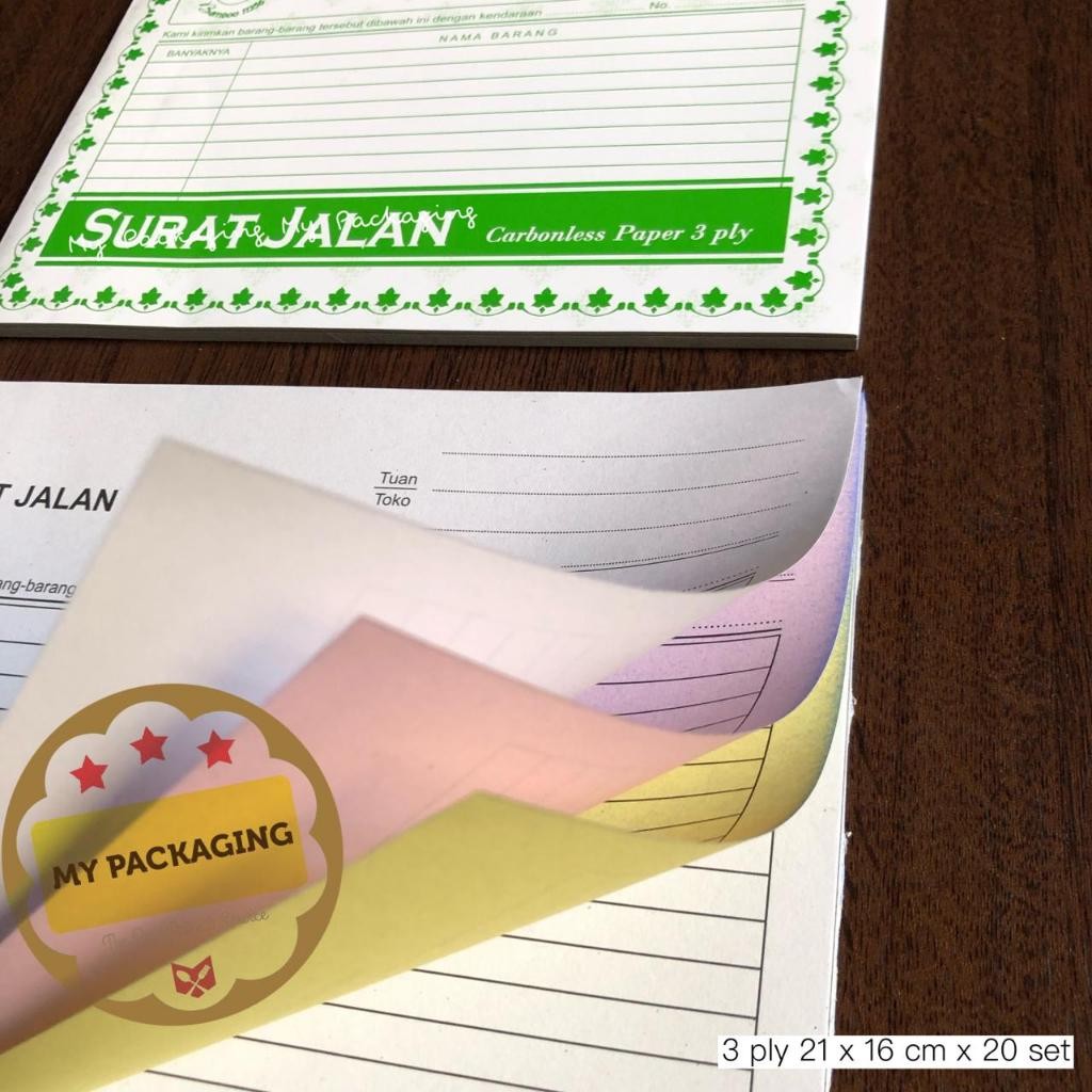

Alat Tulis - Surat Jalan / Faktur 3 Ply NCR Rangkap 3 ply NCR - 24set