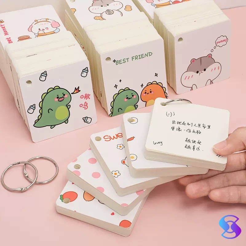 

[GT] Notebook/Loose leaf book/Buku/Sticky note Gantungan memo hamster dino sticky note lucu-Suning Mall