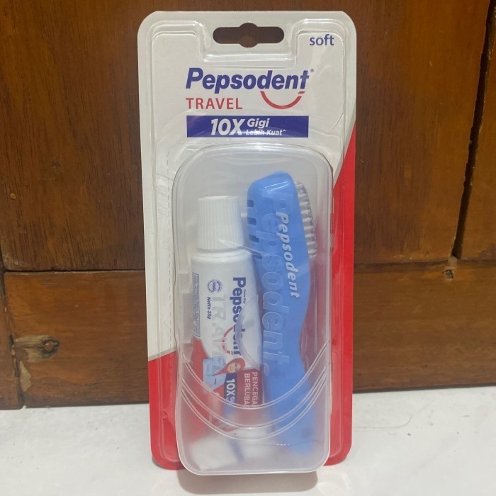 Pepsodent Travel Kit Sikat Gigi Lipat & Pasta Gigi 25gr - Biru