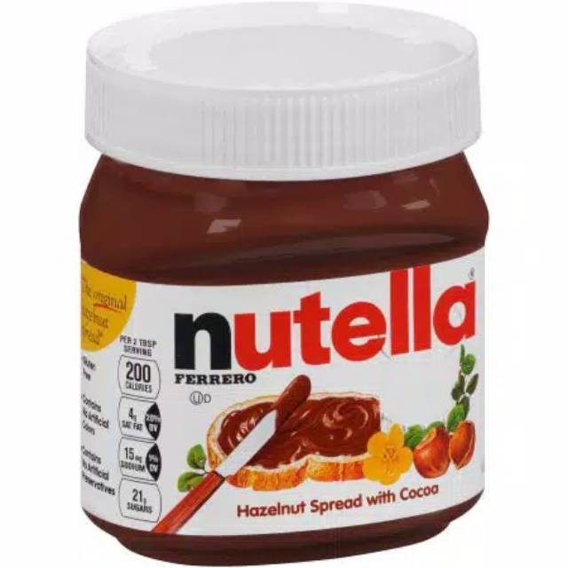 

Nutella spread besar huzelnut Cocoa botol 350 gram - ABO