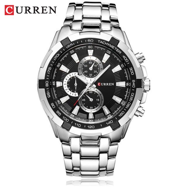 [REKOMENDASI] CURREN 8023 Jam Tangan Pria Analog Stainless Steel Chronograph Tidak Aktif 46MM CURREN