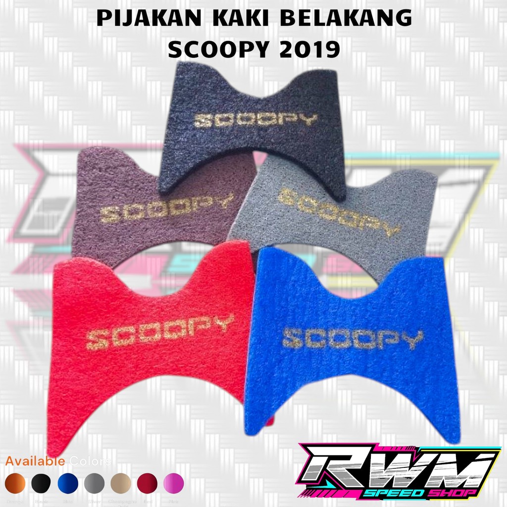 KARPET PIJAKAN KAKI ALAS KAKI HONDA SCOOPY SPORTY STYLISH 2019 PIJAKAN KAKI