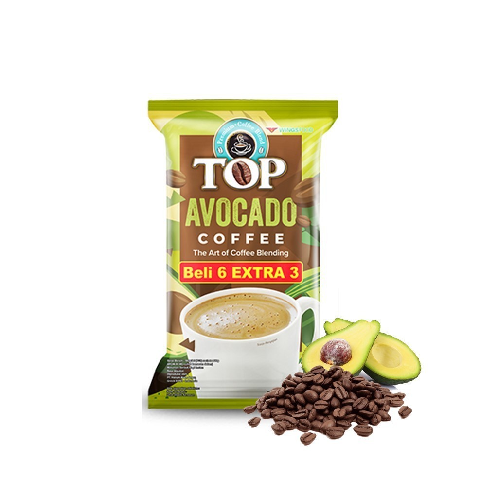 

Top Coffee Kopi Instan Avocado Isi 6 + 3 Sachet x 22 gr