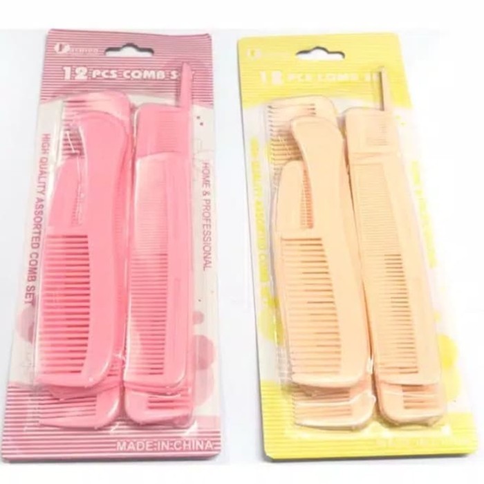 Paket Sisir Rambut isi 12 - Sisir Rambut Set Isi 12