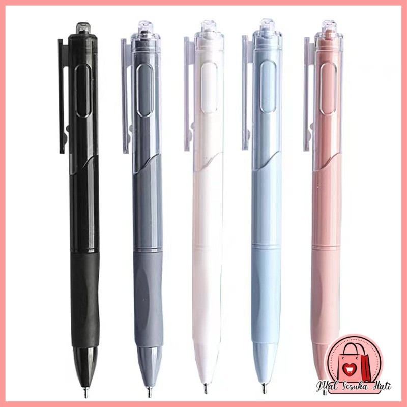 

PN03 Pulpen Gel Retractable 4 Warna 0.5mm Ink Water Base 1 PCS Panjang 145mm Y1832