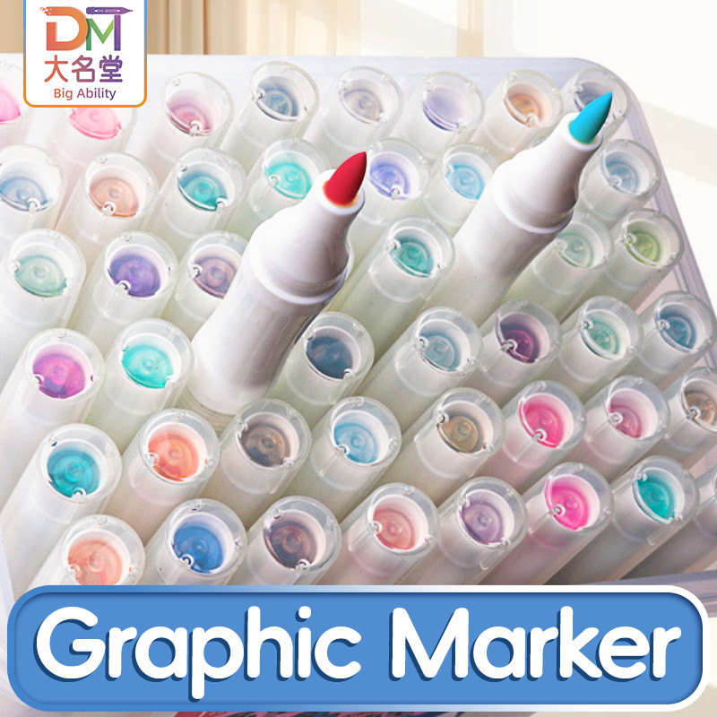 

Big Ability 12/24/36/48 Colors Soft Tip Brush Pen Markers Freely Replace Ink Sac Set Fine Oily Liner Art Markers for Drawing