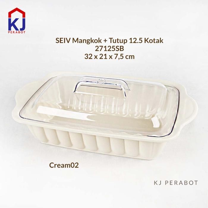 ONYX MANGKOK MELAMIN+ TUTUP 12.5 cm SEVILLA - 12 Cm Cream