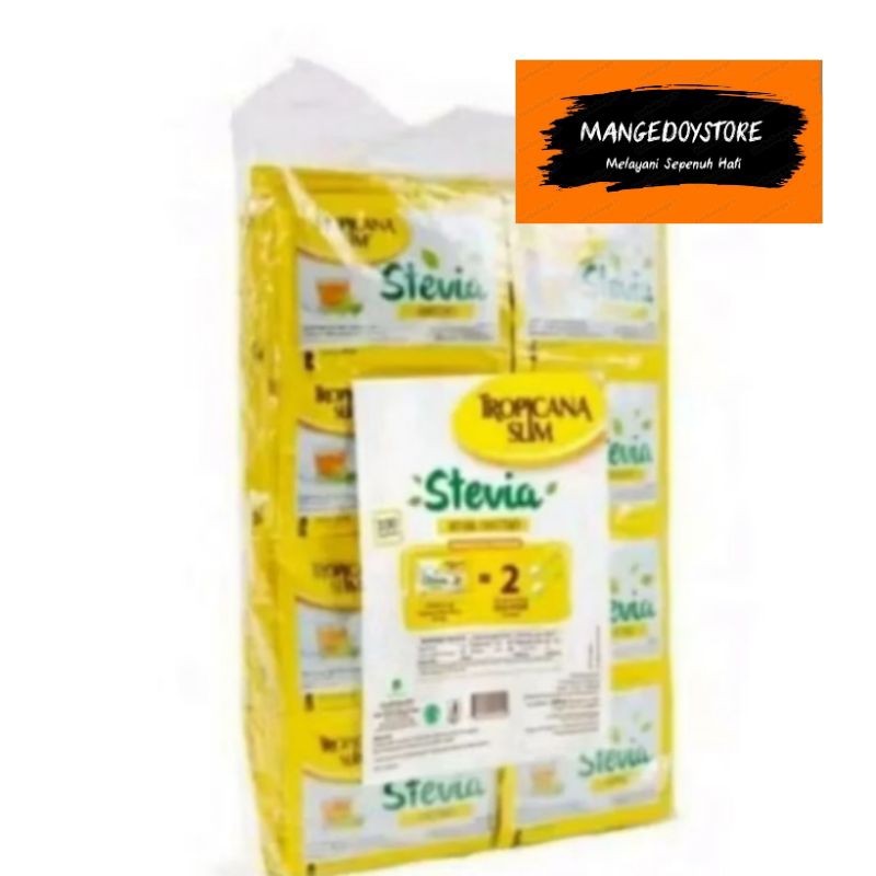 

Gula Tropicana Slim Stevia 100 Sachet -Tropicana Slim Sweetener Stevia-Gula Diet Tropicana Slim Stevia 100 Saset