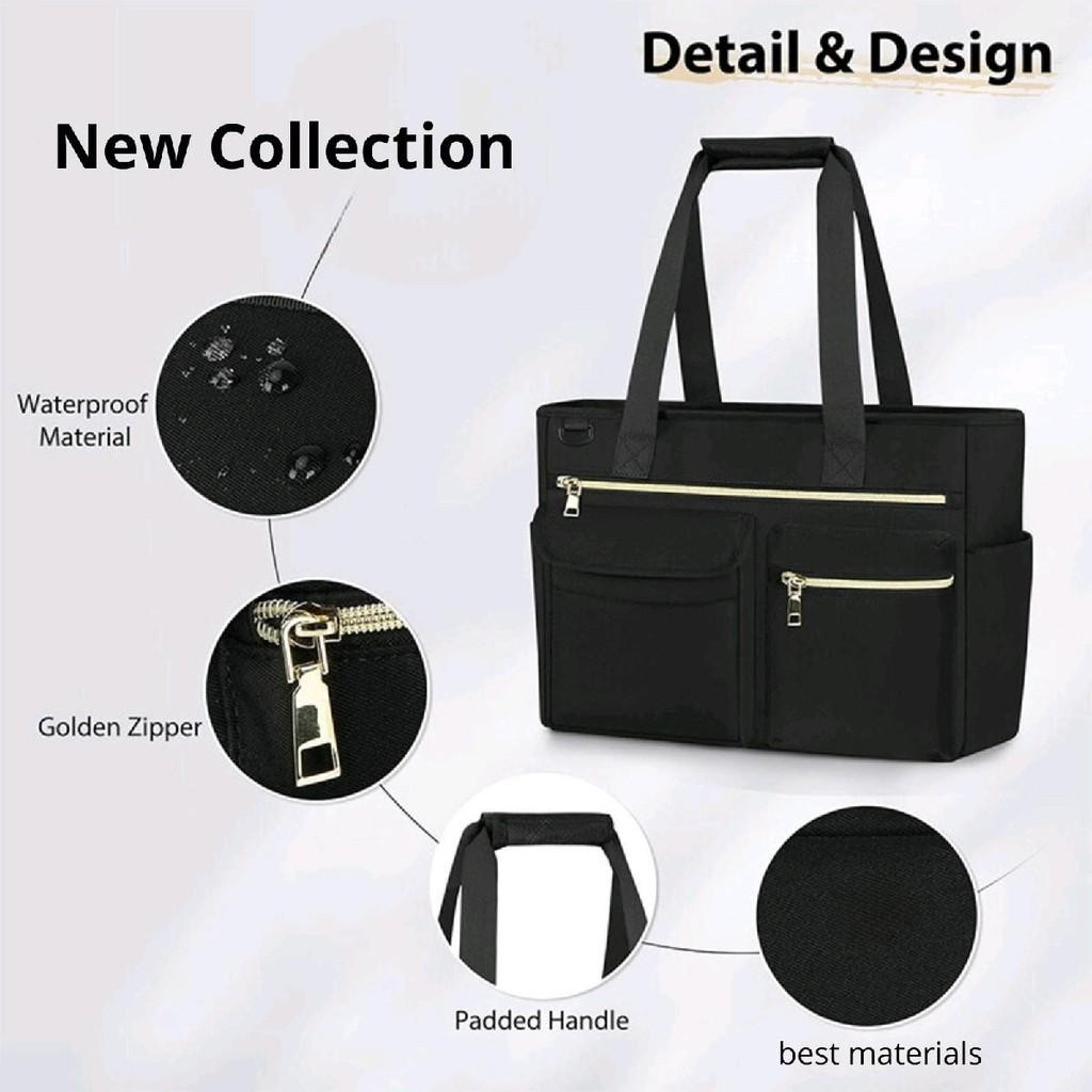 Tas Totebag Wanita Korea Style Lucu Koran Style Canvas dengan Resleting