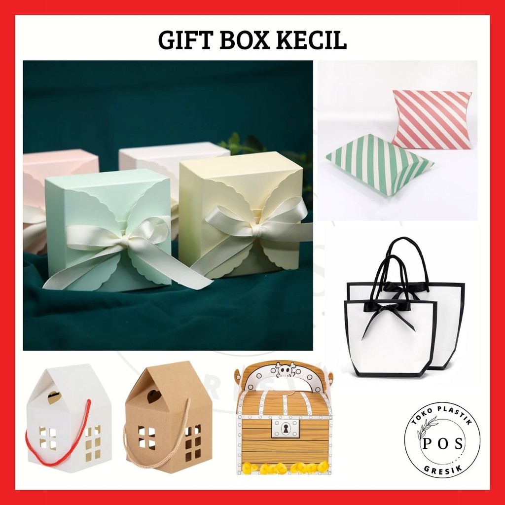 

[1-pcs] GIFT BOX Kotak kado pita mini souvenir hardbox korean boutique cute gift candy folding box