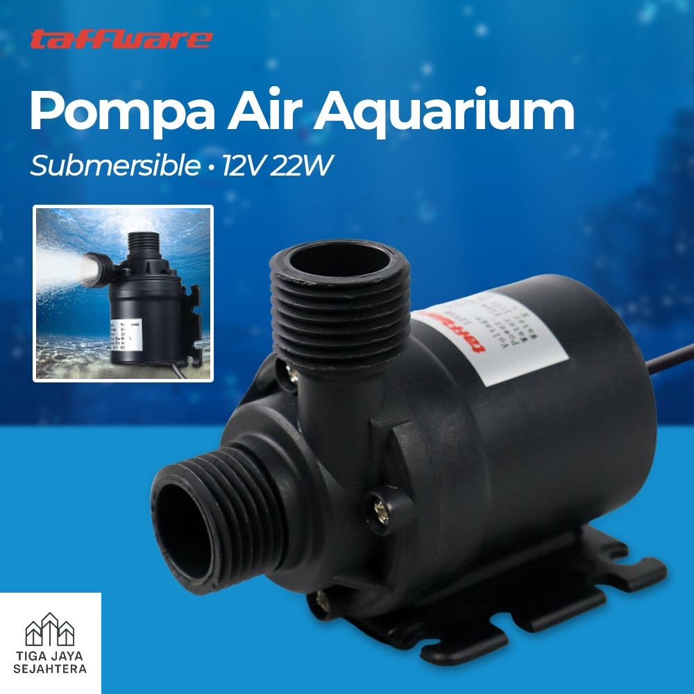 Pompa Air Aquarium 12V 22W Submersible Pump Taffware – Tenaga Kuat & Hemat Listrik