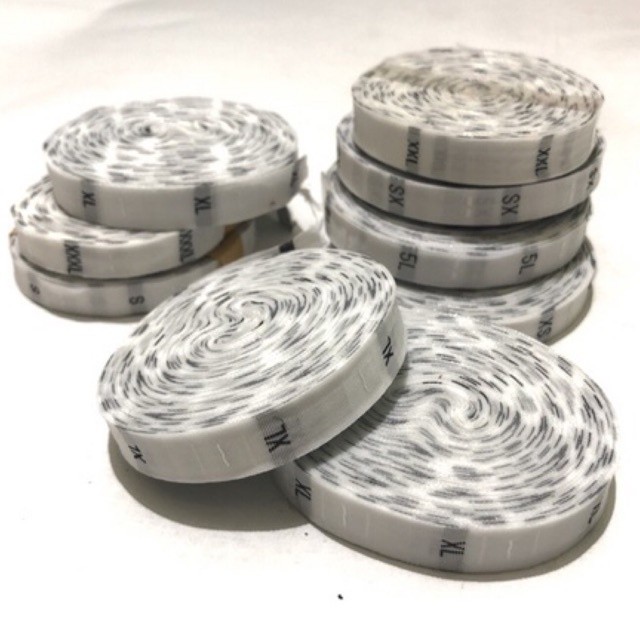 Size baju/ label size baju per roll