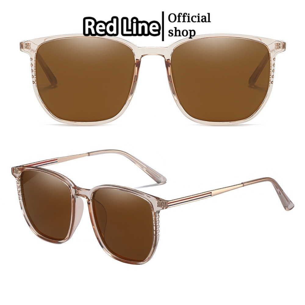 Red Line Kacamata Hitam Minus Wanita Pria Cowok Fashion Keren Elastik TR90 Anti Sinar Matahari UV400
