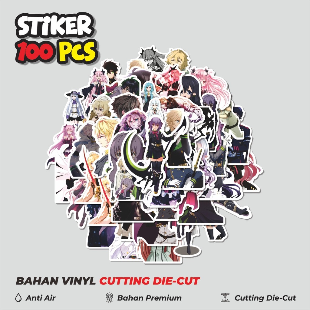 

Terbaru! 50 pcs Stiker Anime Seraph of the End Char Mix 2 Dekorasi Lucu Kreatif untuk Notebook, Skateboard, HP