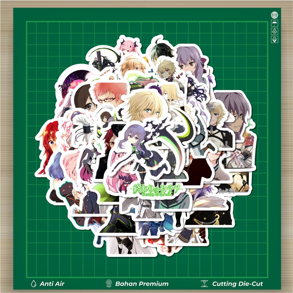 

HOT 50 PCS Stiker Anime Seraph of the End Char Mix 3 Stiker Fashion Cars Decal Dingin Kartu Album Custom Vinyl Anti Air- Sticker Aesthetic Buku Journal Koper Casing HP Tablet Laptop Helm Motor Botol Minum