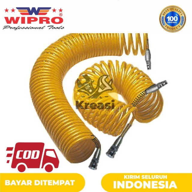 Kreasi Tools | Wipro Selang Recoil Kuning w/Spring  6M  9M 12M 15M