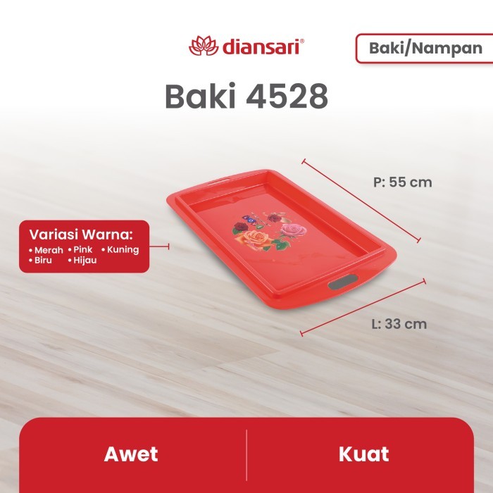 RST - Baki Plastik/Nampan Cantik Serbaguna - 4528 - Ukuran Jumbo