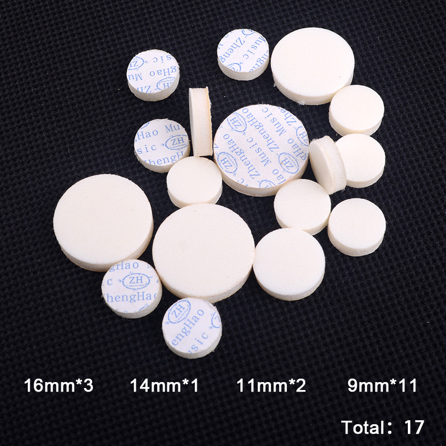17pcs Synthetic Clarinet Pads Woodwind Repair Material/Tools Accessories