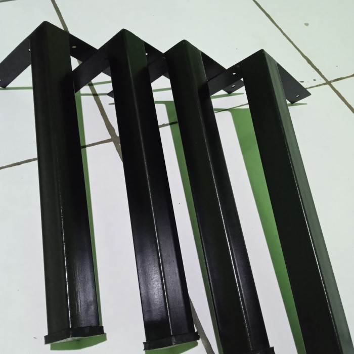 kaki meja besi hollow tinggi 40cm dan 70cm - Putih, 30cm