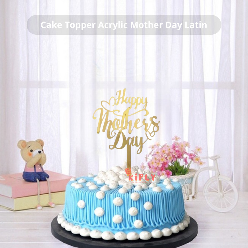 

Cake Topper Acrylic Mother Day Latin/ Topper Happy Brithday Mom
