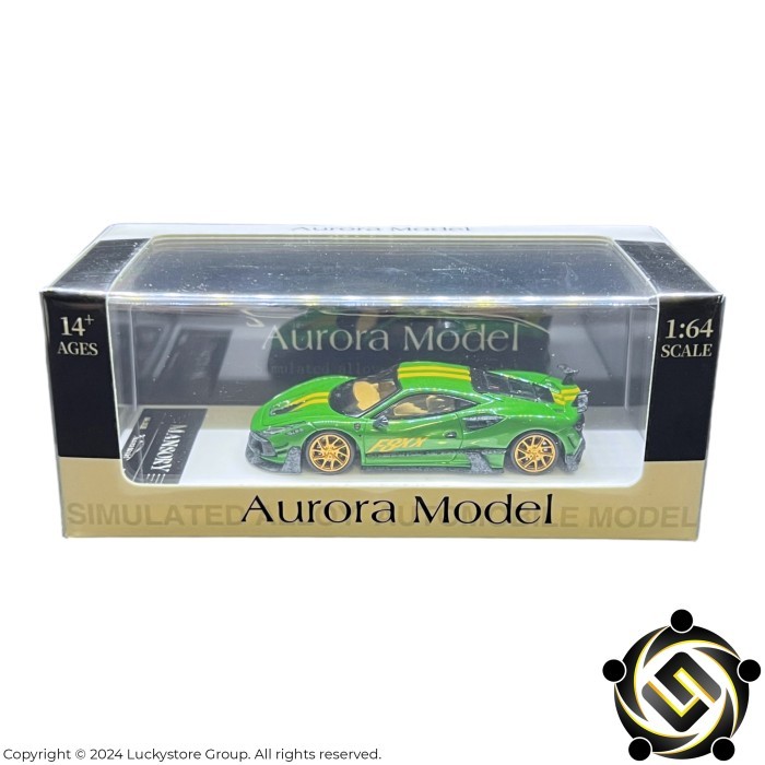 Aurora Model 1:64 Mansory Ferrari F8XX Tributo Green with Carbon Parts Limited