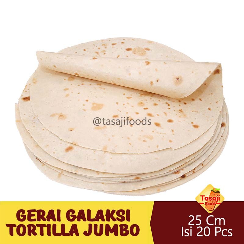 

Gerai Galaksi Tortilla Jumbo 25 Cm Isi 20 Pcs Kulit Kebab