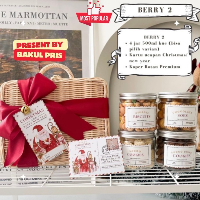 

Christmas Hampers Gift Natal 2024 cookies & accecories ready - Berry 1, Kue Soes Coklat