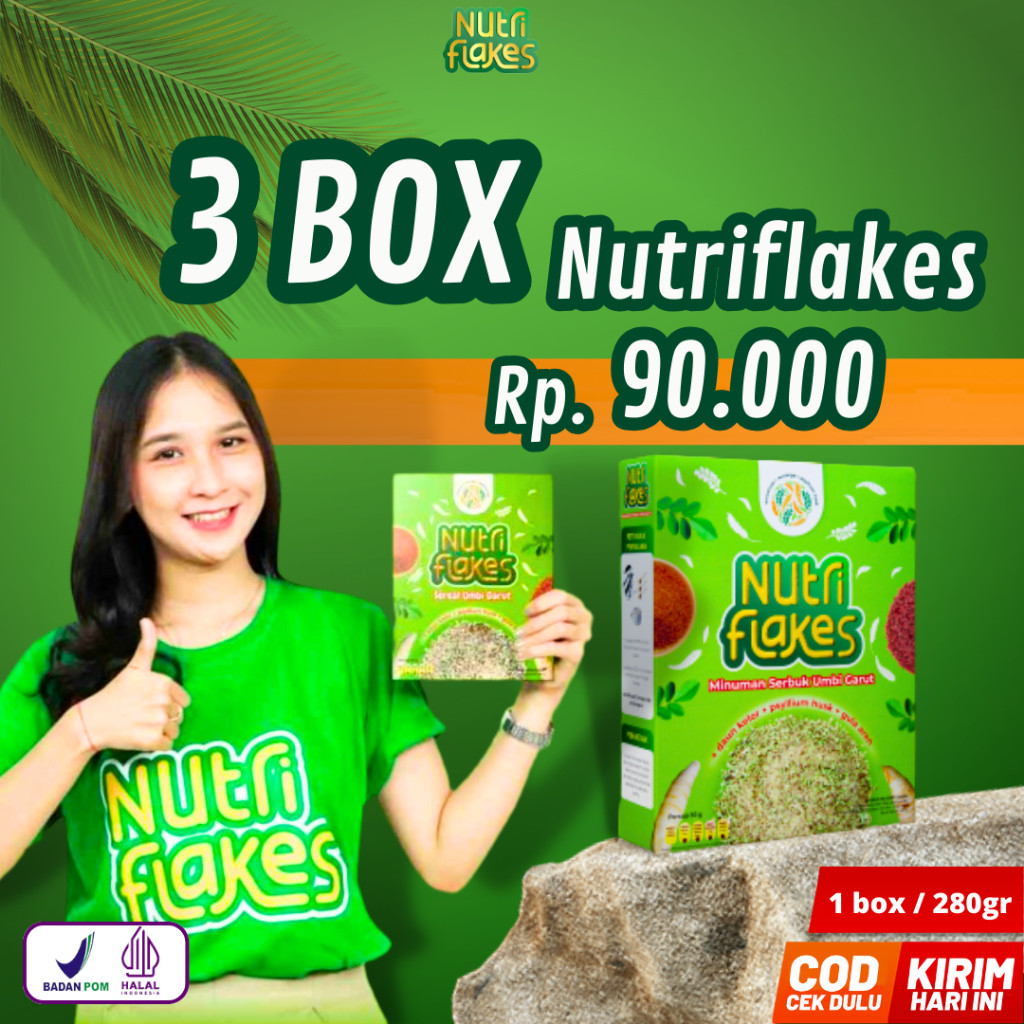 

3 Box Nutriflakes Umbi Garut Asam Lambung Solusi Gangguan Pencernaan Atur Kadar Kolesterol Kolestrol Terapi Asam Lambung Maag Magh Kronis