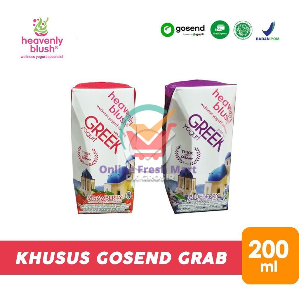 

Heavenly Blush Thick Greek Yogurt Drink (200 ml) KHUSUS INSTANT - Fasyanita Denpasar