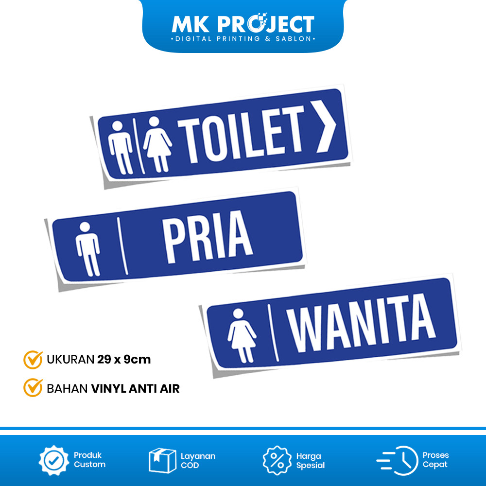 

STICKER TOILET PRIA WANITA & DISABILITAS / STIKER TOILET TINGGAL TEMPEL BAHAN VINYL ANTI AIR