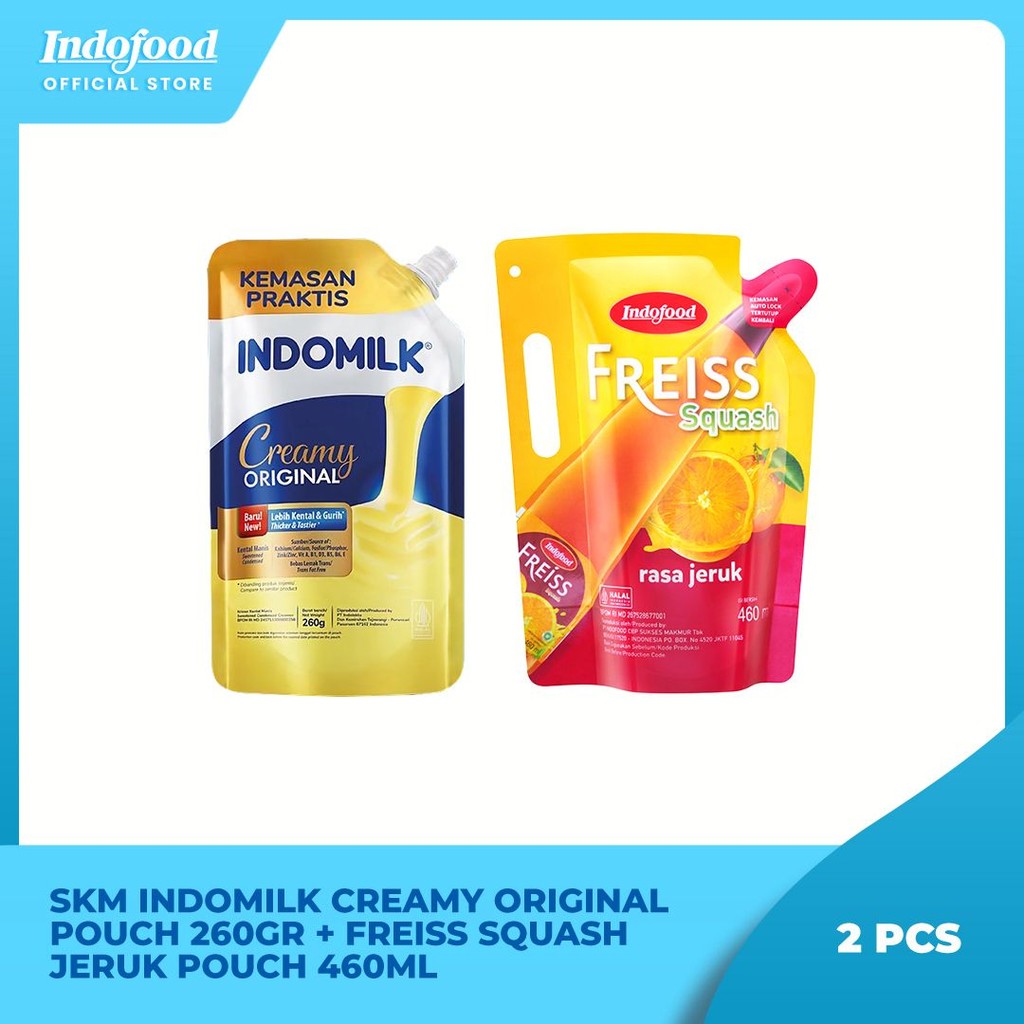 

Special Paket Indomilk Kental Manis Putih Small Pouch 260 gr + Freiss Jeruk Pouch 460 ml