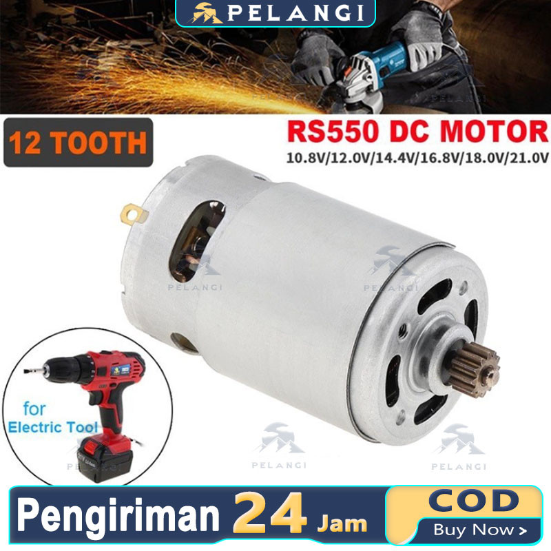 12V RS550 Motor Dinamo DC Motor RS-550 High speed Pengganti Bor Baterai Cordless/Dinamo 390/380 (Kec