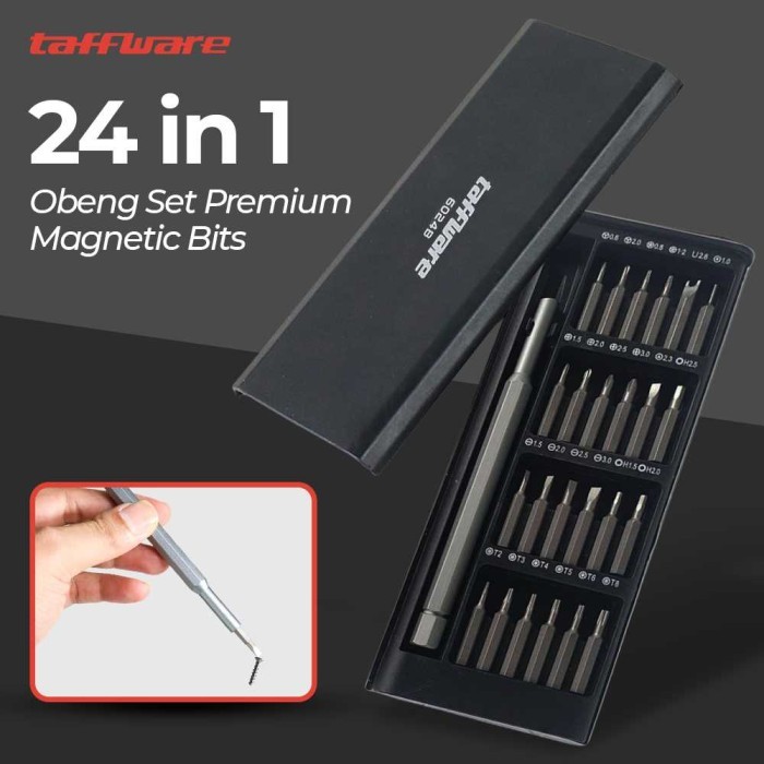 

Obeng Set Premium Precision Screwdriver Magnetic Bits 24 in 1