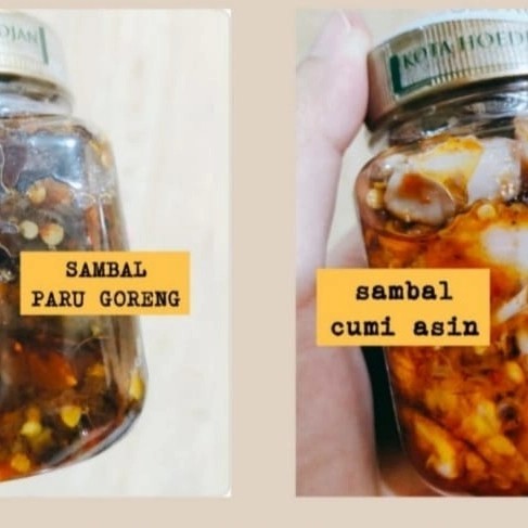 

✨TERLARIS -SAMBAL KOTA HOEDJAN 100 gr - Cumi, Paru, Cakalang, Teri, Bawang dll - Teri