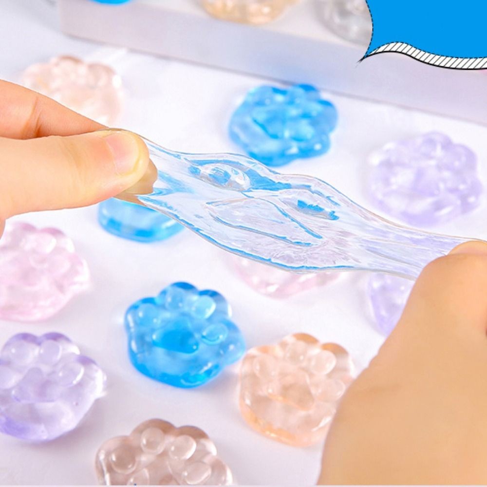 

Transparent Cat Claw Squeeze Toy Quick Rebound Jelly Mini Cute Sensory Toys Realistic Fidget Funny Cat Claw Toy Gift
