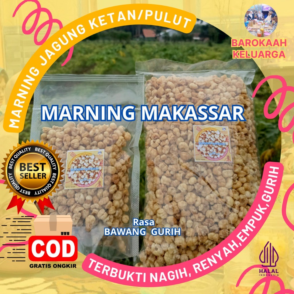 

Marning Manis Murah Gurih Renyah / Marning Jagung sultan/ Marneng Jagung pulut Murah Lebay