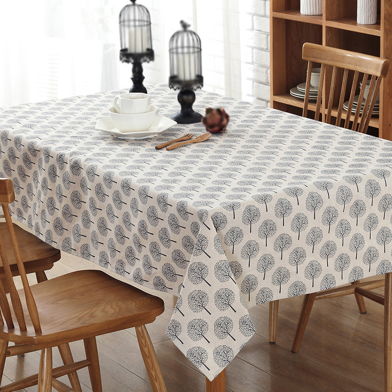 Tablecloth Plant Printed Rectangle Cotton Linen Plain Table Cloth Banquet Tablecloth Polyester Lace 