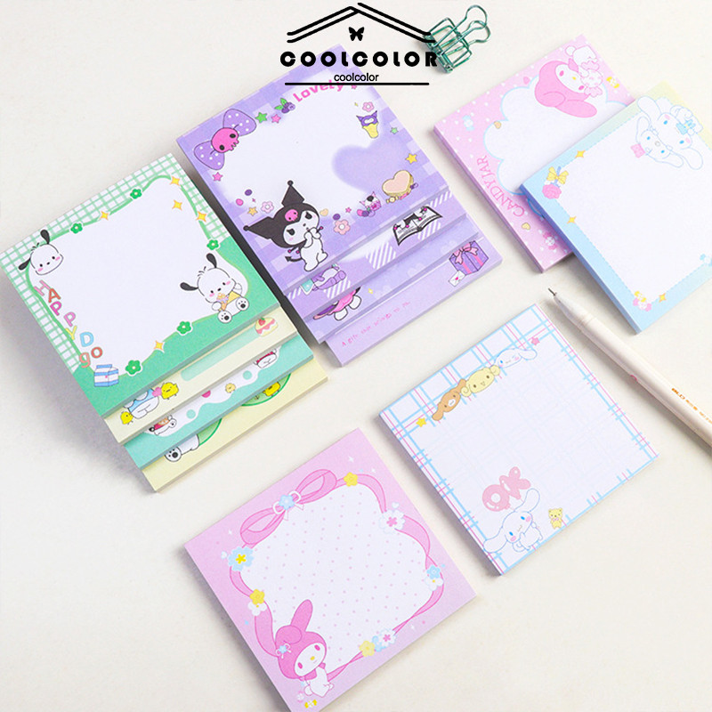 

COD❤️Buku Memo Kartun Lucu Gaya Ins Catatan Tempel Pesan Portabel Kertas Memo Scrapbook Sanrio-CL